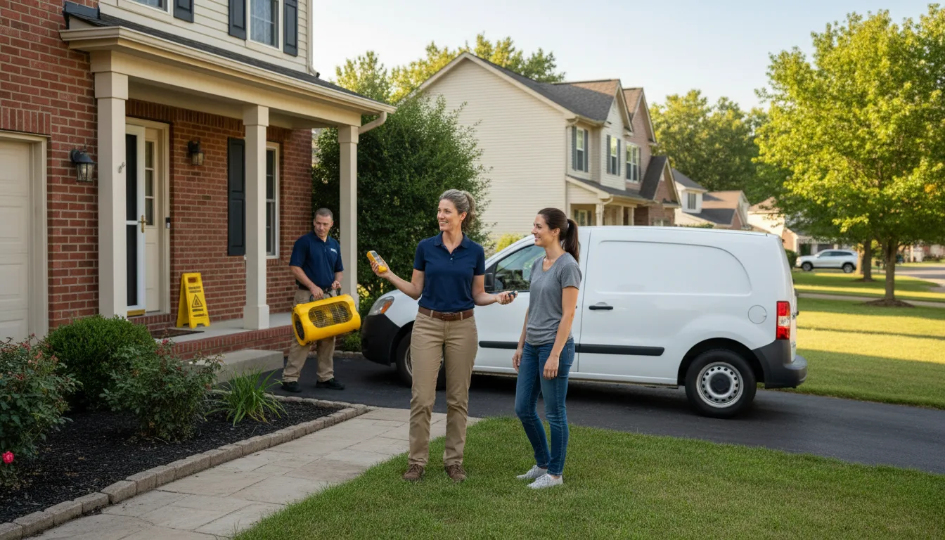 Residential water damage restoration in Douglassville, TX